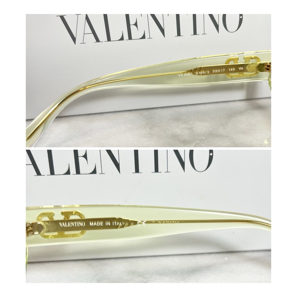 Valentino Garavani V-Logo Square Frame Acetate Sunglasses - Picture 9 of 12